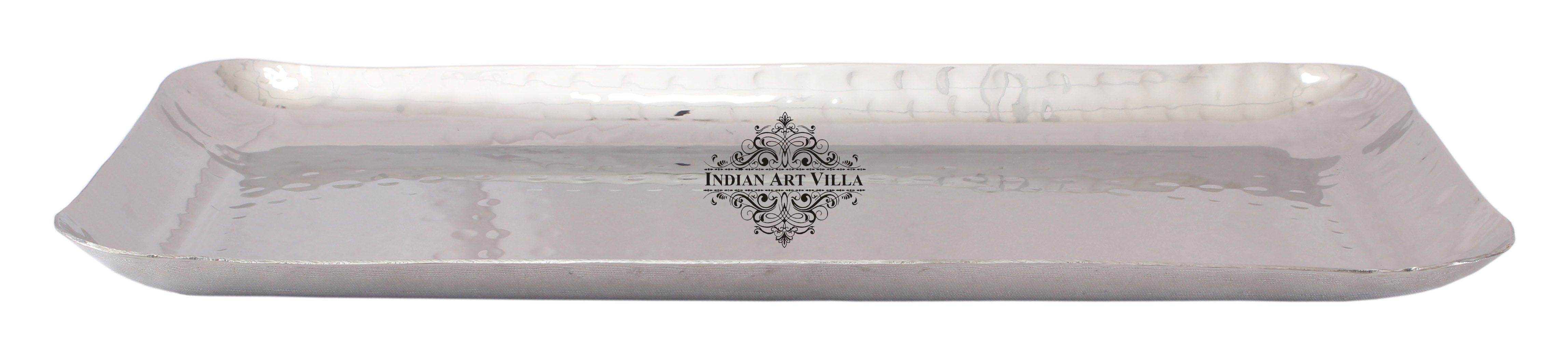 Pure Steel Hammered Rectangular Platter Tray