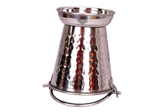 Hammered Steel Serving Bucket, Serving Vegetable Rayta Dishes, Silver