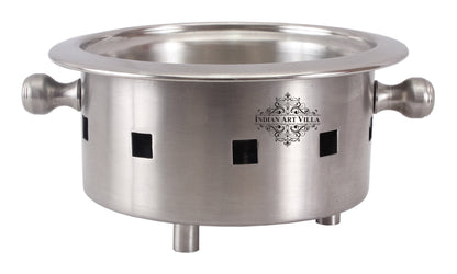 Pure Steel Snack Warmer with Fuel Bowl|Serving Dishes
