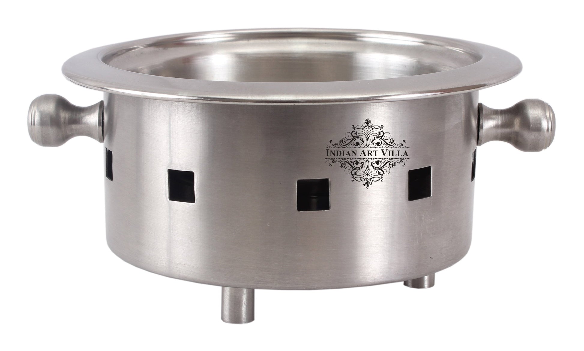 Pure Steel Snack Warmer with Fuel Bowl|Serving Dishes