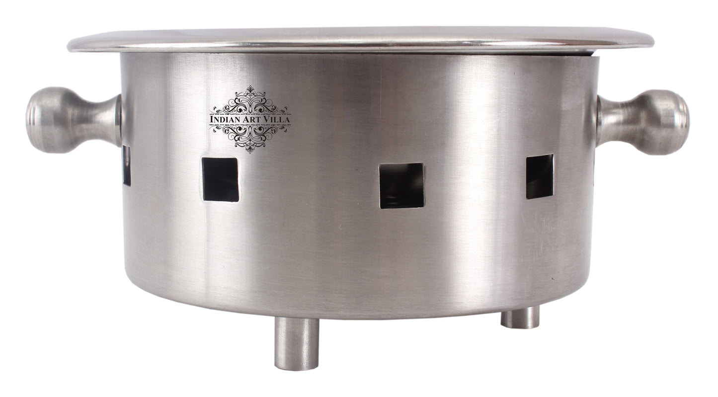 Pure Steel Snack Warmer with Fuel Bowl|Serving Dishes