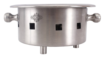 Pure Steel Snack Warmer with Fuel Bowl|Serving Dishes