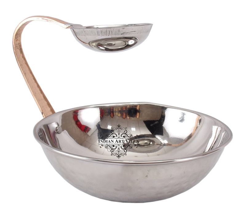 Pure Steel Hammered Design Chip N Dip Round Platter