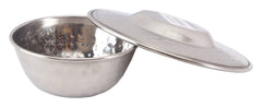 Steel Hammered Design Finger Bowl + underliner