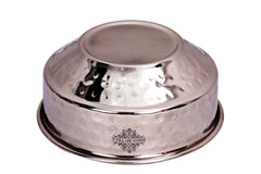 Pure Steel Hammered Design Soup Bowl 350 ML Set of 2