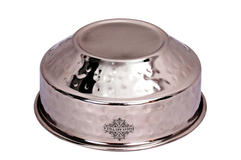Pure Steel Hammered Design Soup Bowl 350 ML Set of 2