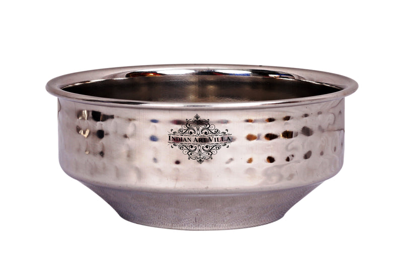 Pure Steel Hammered Design Soup Bowl 350 ML Set of 2