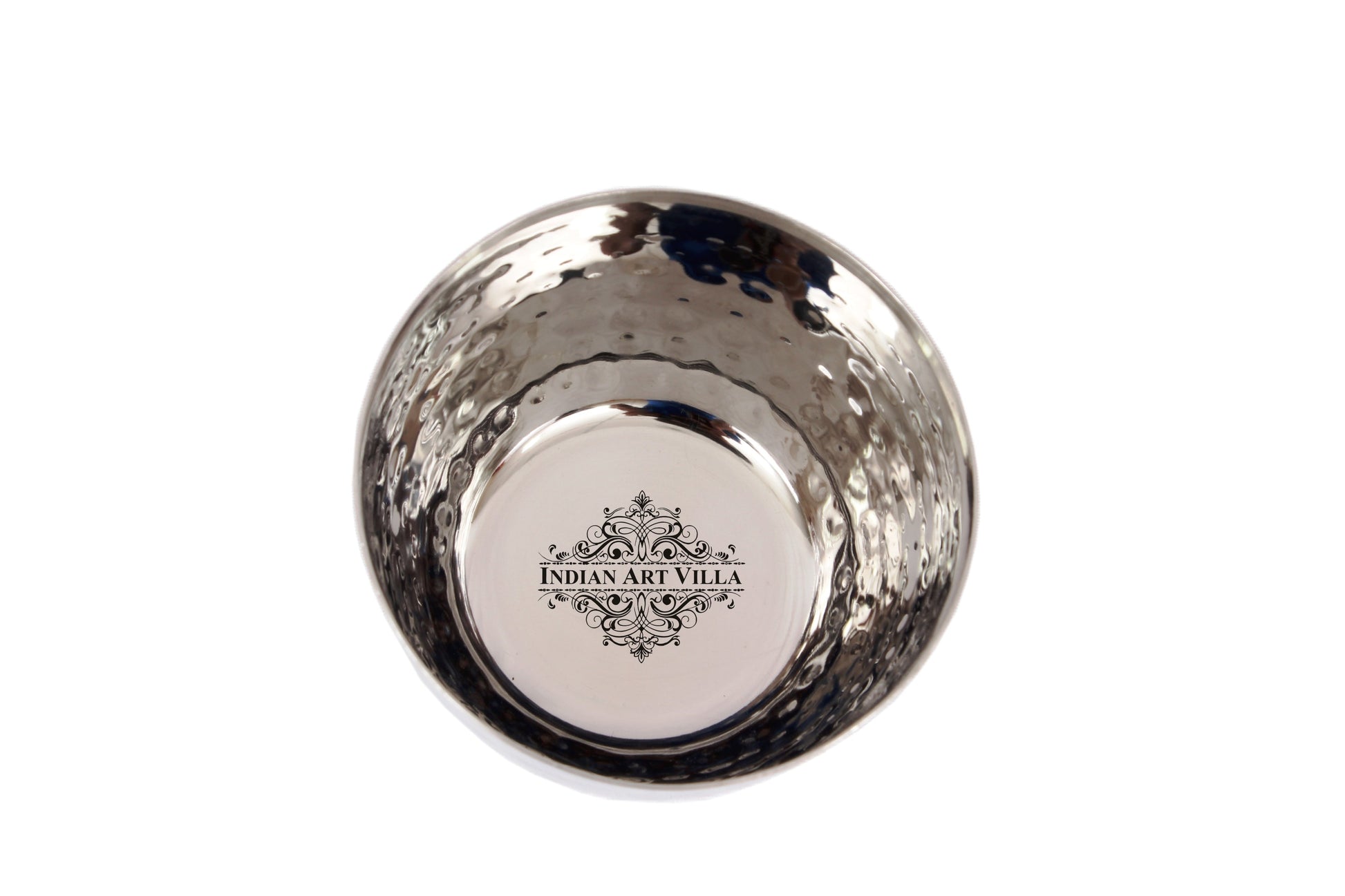 Handmade Pure Steel Serving Bowl | Katori with Hammered Design, Tableware, Dinnerware, 150ml