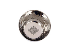Handmade Pure Steel Serving Bowl | Katori with Hammered Design, Tableware, Dinnerware, 150ml