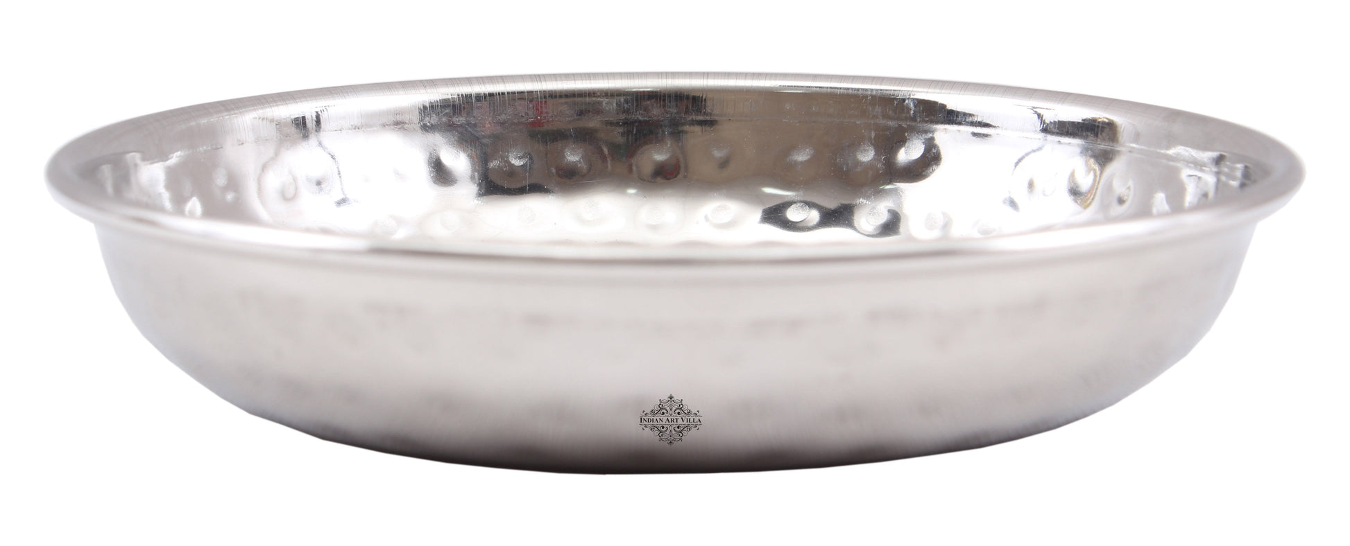 Steel Hammered Design Serving Rice Sweets Dinnerware