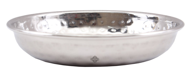 Steel Hammered Design Serving Rice Sweets Dinnerware