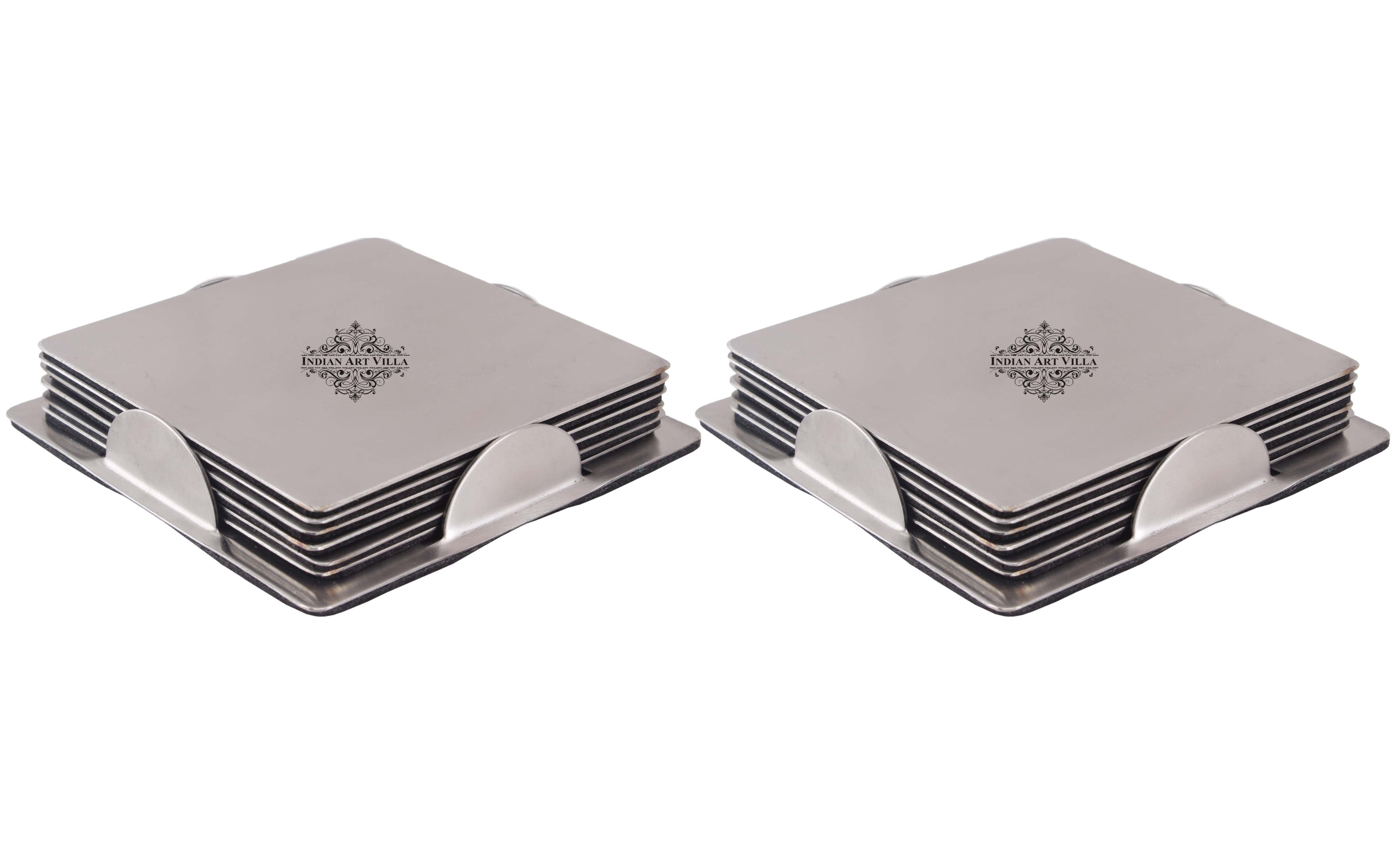 Stainless Steel Coaster with Holder