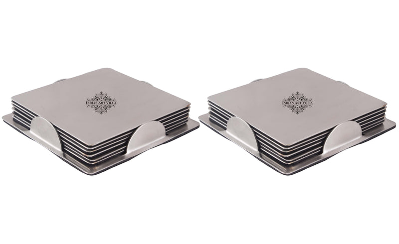 Stainless Steel Coaster with Holder