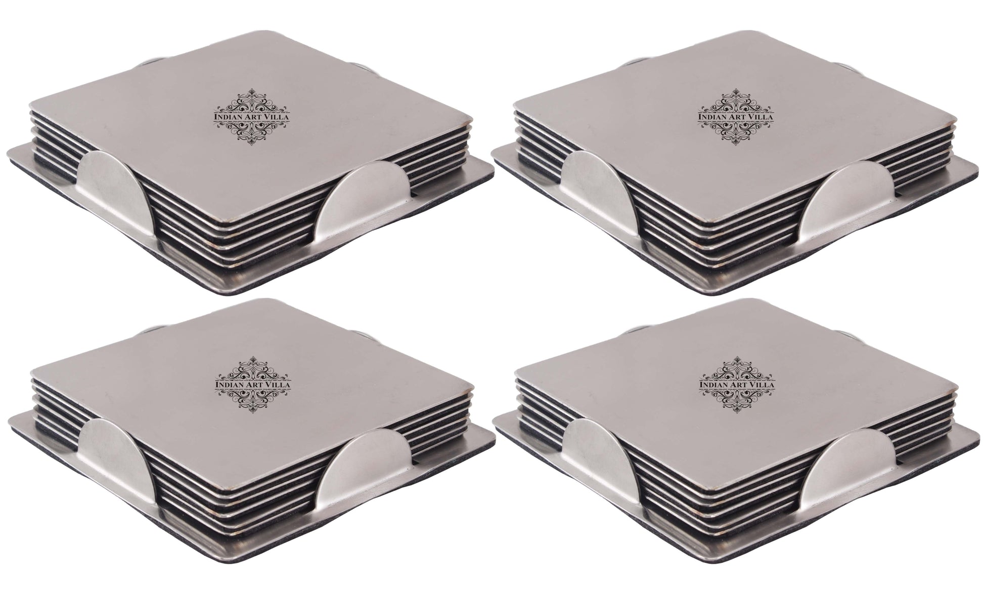 Stainless Steel Coaster with Holder