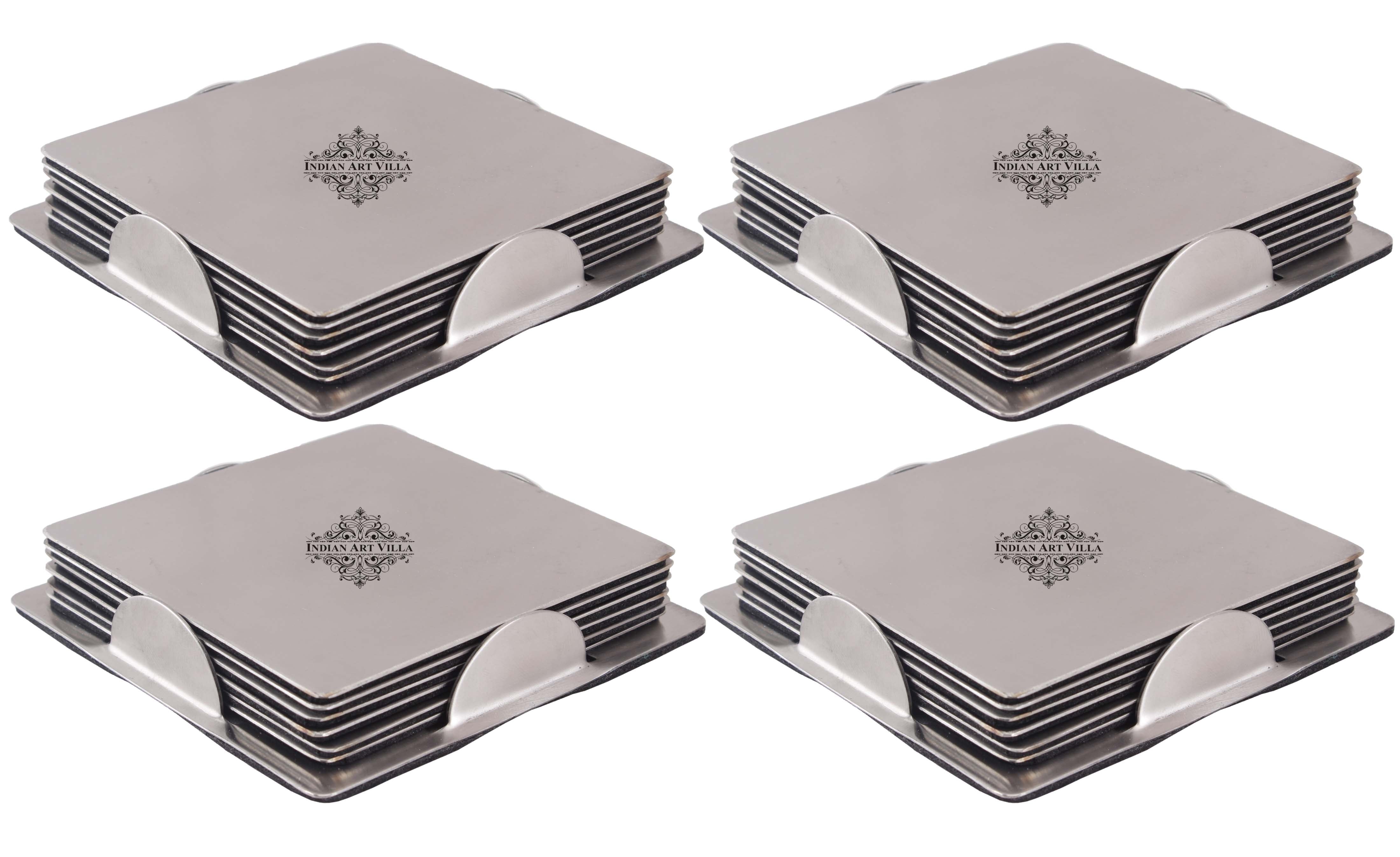 Stainless Steel Coaster with Holder