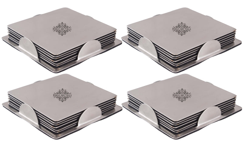Stainless Steel Coaster with Holder