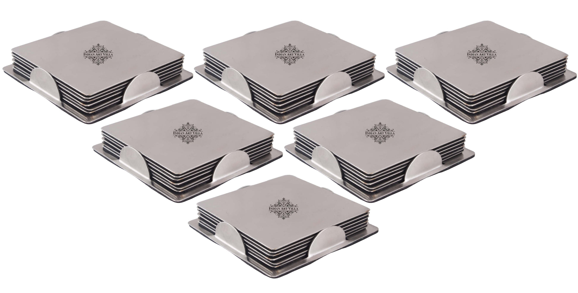 Stainless Steel Coaster with Holder