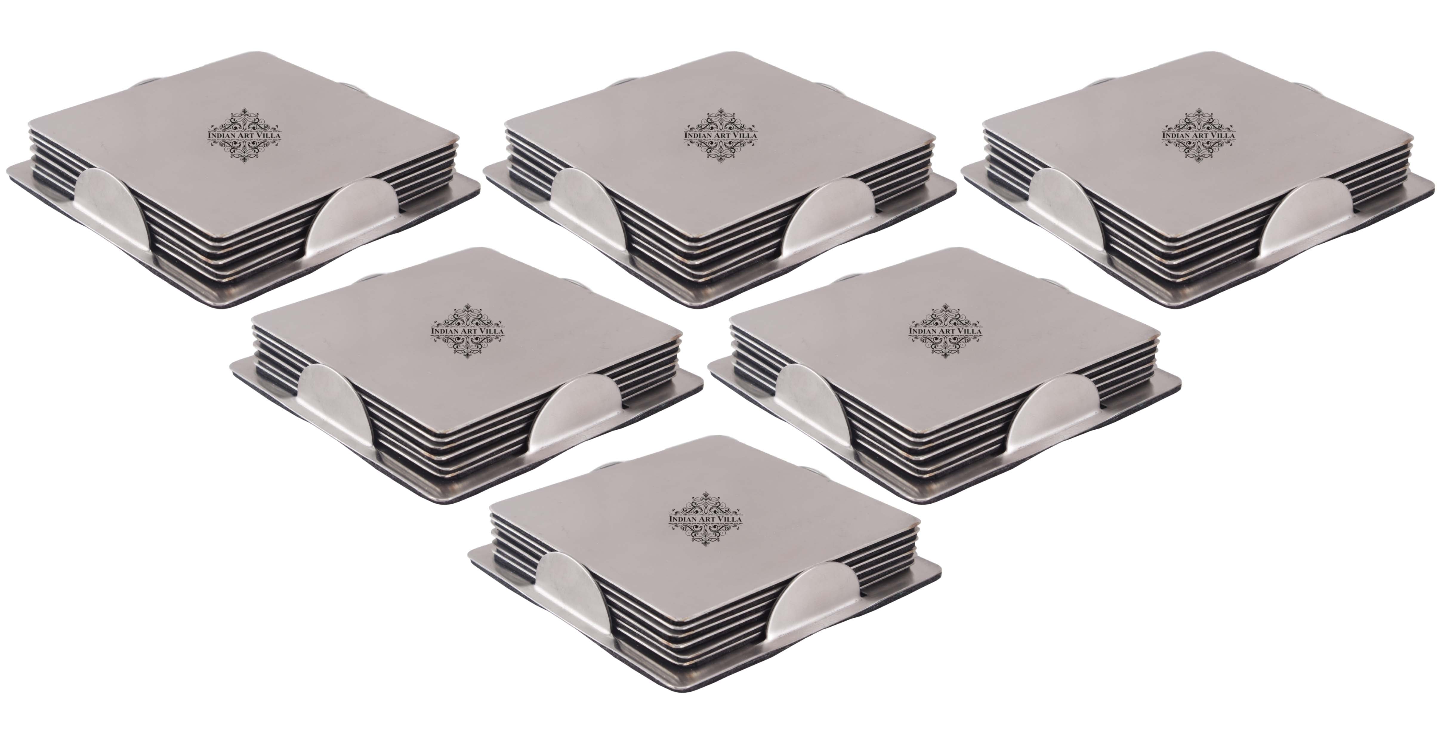 Stainless Steel Coaster with Holder