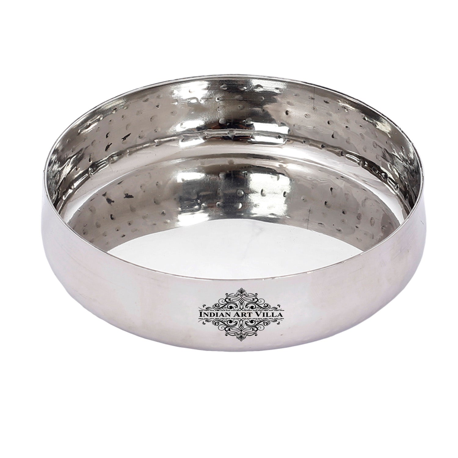 Steel Curved Halwa Plate|Serving Food Dishes|Home Hotel Restaurant|Diameter 12 cm