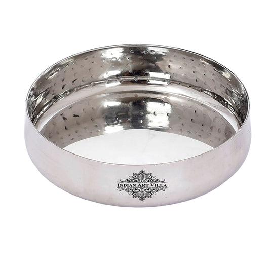 Steel Curved Halwa Plate|Serving Food Dishes|Home Hotel Restaurant|Diameter 12 cm