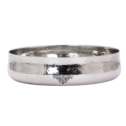 Steel Curved Halwa Plate|Serving Food Dishes|Home Hotel Restaurant|Diameter 12 cm