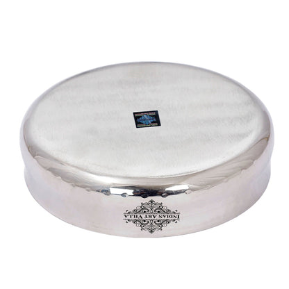 Steel Curved Halwa Plate|Serving Food Dishes|Home Hotel Restaurant|Diameter 12 cm