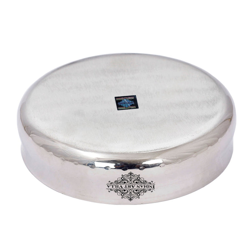 Steel Curved Halwa Plate|Serving Food Dishes|Home Hotel Restaurant|Diameter 12 cm