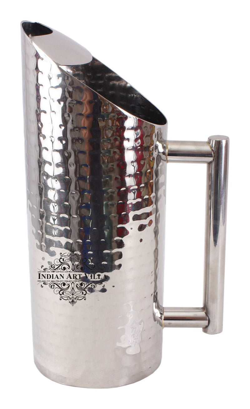 Handmade Pure Steel Designer Cut Jug, Drinkware, Serveware -1500 ML