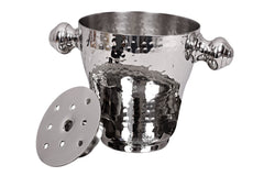 Pure Stainless Steel Hammered Design Ice Bucket  1200 ML