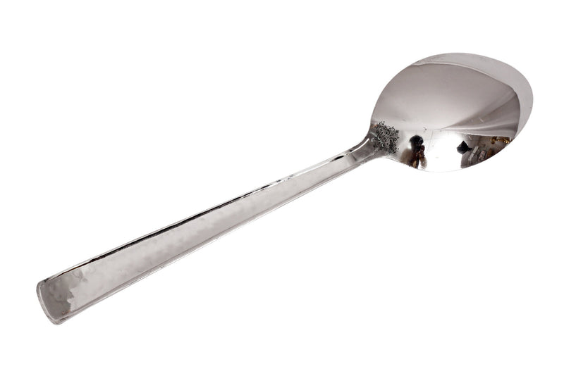 Handmade Hammered Premium Quality Stainless Steel Baby Spoon Cutlery, Silver