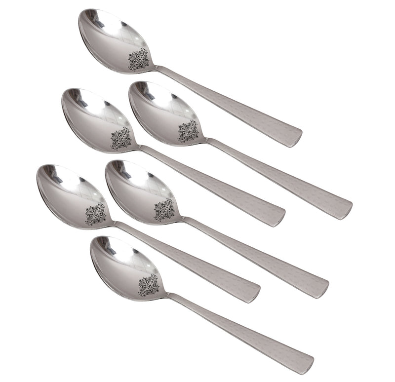 Pure Stainless Steel Hammered Design Table spoon