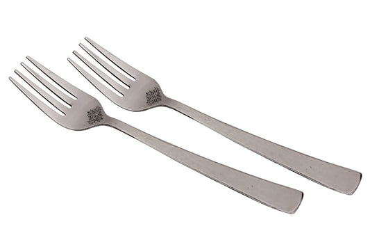 Handmade Pure Stainless Steel Spoon | Dessert  Fork Cutlery, Hammered Design