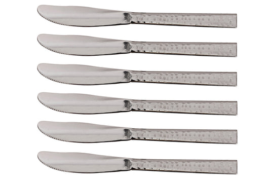 Handmade Pure Stainless Steel Hammered Design Butter Knife Cutlery