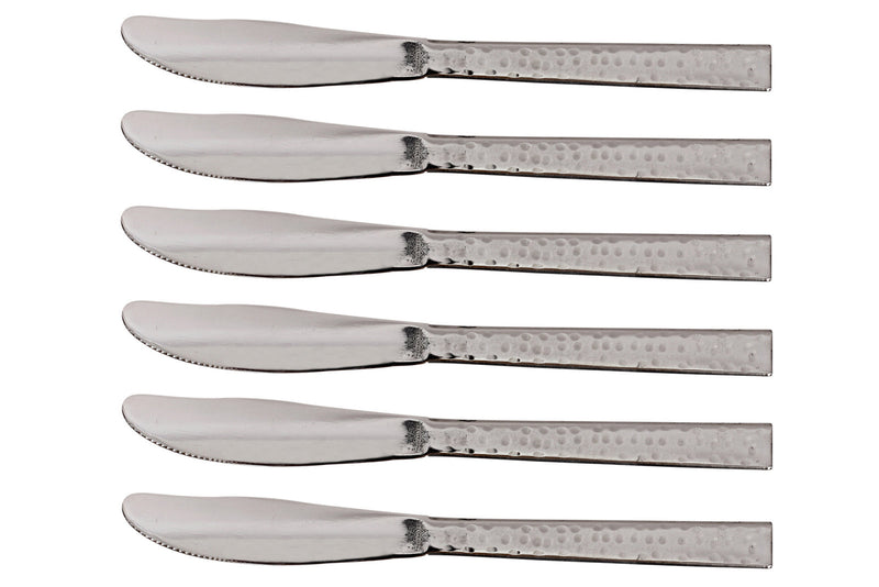 Handmade Pure Stainless Steel Hammered Design Butter Knife Cutlery