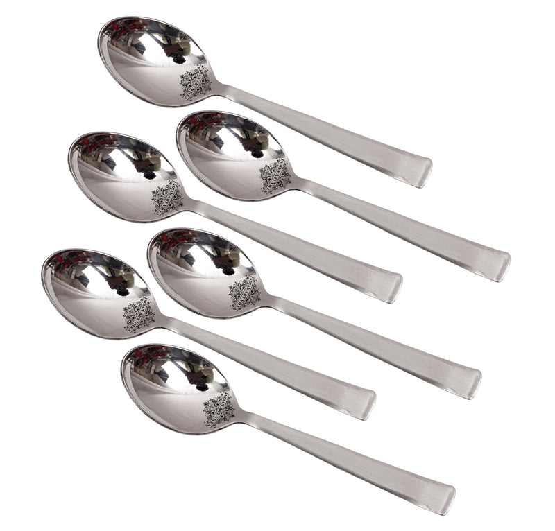 Pure Stainless Steel Handmade Matt Finsh Coffee Spoon