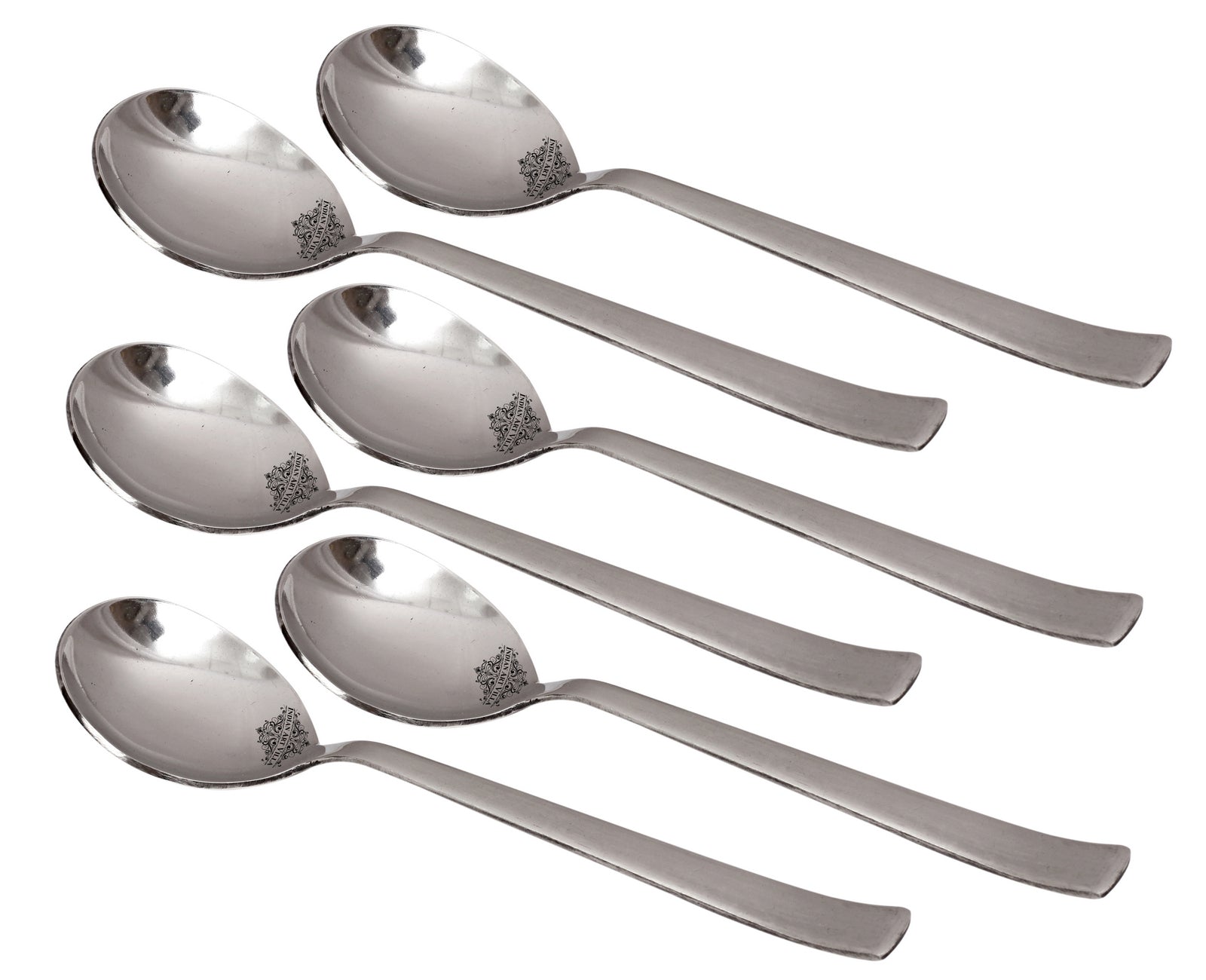 Pure Stainless Steel Handmade Matt Finish Design Soup Spoon