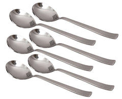 Pure Stainless Steel Handmade Matt Finish Design Soup Spoon