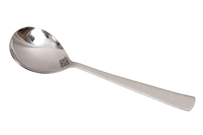 Steel Serving service Spoon, Matt Finish Design- 20 cm