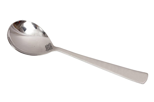 Steel Serving service Spoon, Matt Finish Design- 20 cm