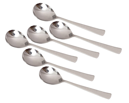Steel Serving service Spoon, Matt Finish Design- 20 cm
