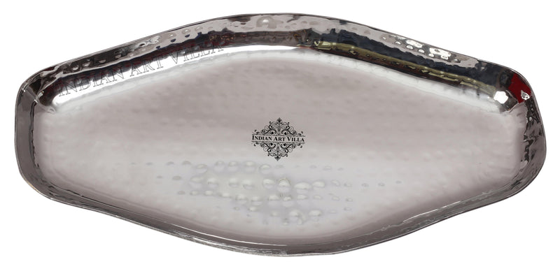 Pure Steel Hammered Abstract Designer Tray Platter
