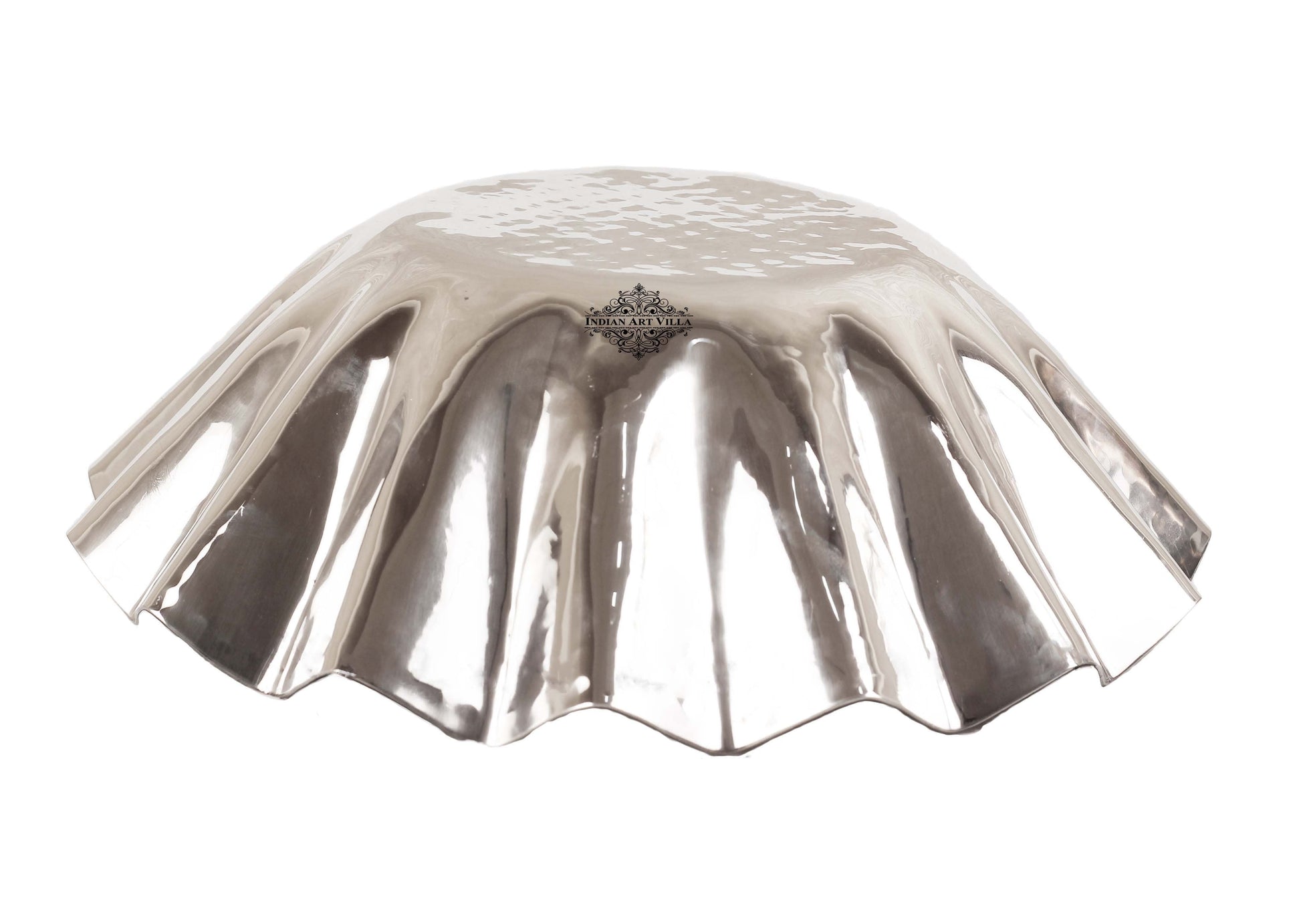 Pure Hammered Round Steel Platter Center Piece Bowl Serveware Tableware