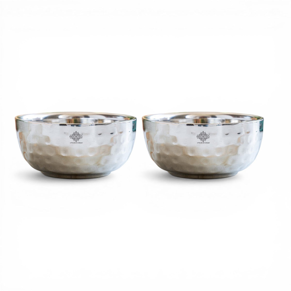 Steel Hammered Double wall Bowl, 130 ML