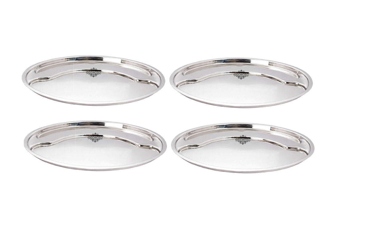 Steel Oval Dinner Plate, Diameter 16.8 Inch