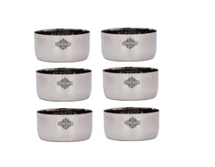 Stainless Steel Hammered Bowl Katori, Serving Dinner Vegetable Dessert Rayta, Volume 120 ML