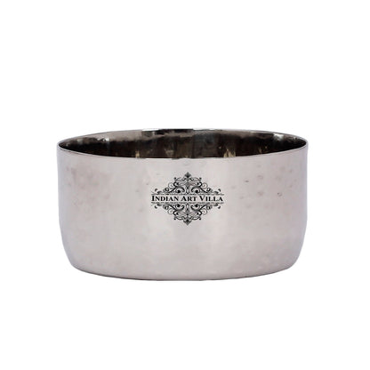 Stainless Steel Hammered Bowl Katori, Serving Dinner Vegetable Dessert Rayta, Volume 120 ML