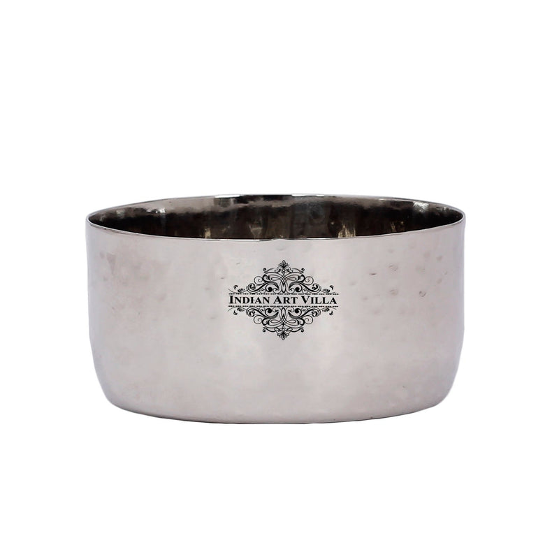 Stainless Steel Hammered Bowl Katori, Serving Dinner Vegetable Dessert Rayta, Volume 120 ML