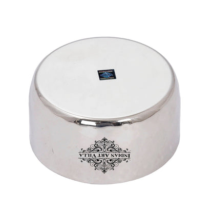 Stainless Steel Hammered Bowl Katori, Serving Dinner Vegetable Dessert Rayta, Volume 120 ML