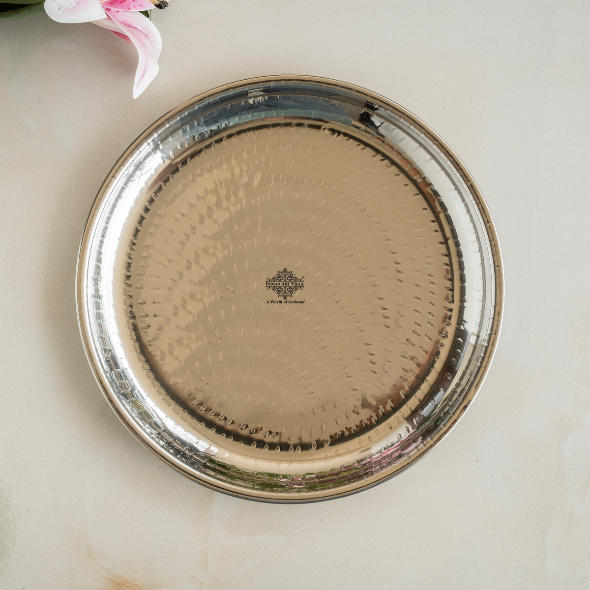 Stainless Steel Hammered Design Plate