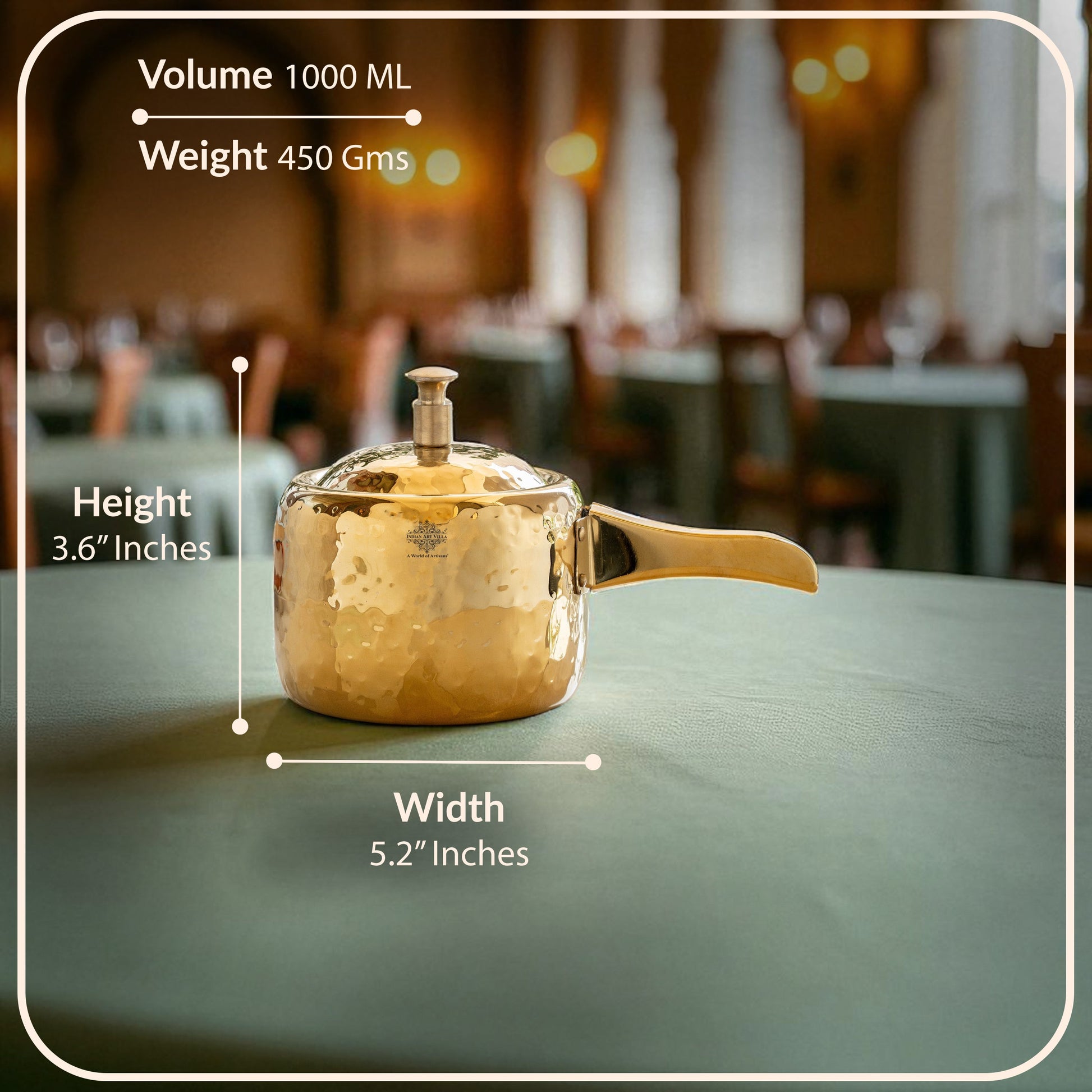 Stainless Steel Cooker With Hammered Design (Serving Only)